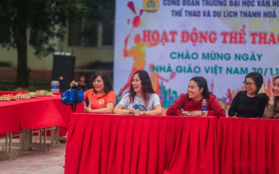 HOẠT ĐỘNG THỂ THAO CHÀO MỪNG 41 NĂM  NGÀY HIẾN CHƯƠNG CÁC NHÀ GIÁO VIỆT NAM 20/11